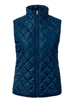 Tchibo Women 2 Piece Solid Raincoat With Quilted Vest, Navy  - Image 2