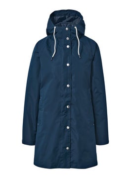 Tchibo Women 2 Piece Solid Raincoat With Quilted Vest, Navy  - Image 3
