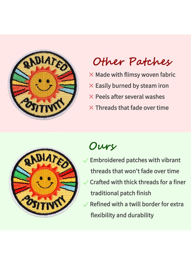 10 Pieces Iron On Patches and Embroidered Iron On Patches for Clothing with Sewing Kit for Jackets Backpacks Jeans Backpacks and Clothes Each Embroidered Patch - Image 5