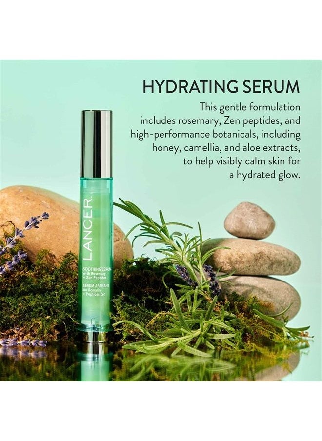 lancer - Lancer Skincare Soothing Face Serum with Rosemary and Zen Peptides, Daily Anti-Aging Serum, Hydrating Serum, 0.5 Fluid Ounces - Image 1