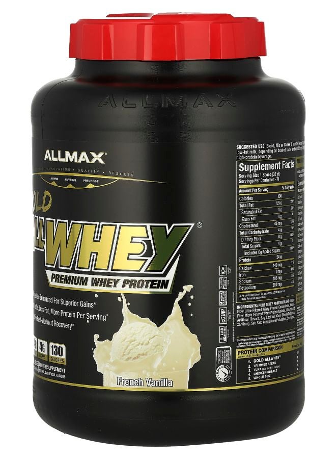 Allmax GOLD ALLWHEY® Premium Whey Protein French Vanilla 5 lbs (2.27 kg) - Image 2