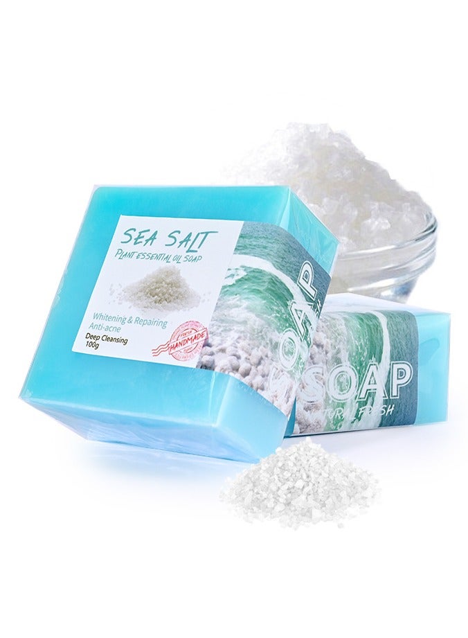 ORiTi Sea Salt Handmade Soap Benefits As Moisturizing, Use For Exfoliating & Deep Cleansing Exfoliate Dead Skin - Image 1