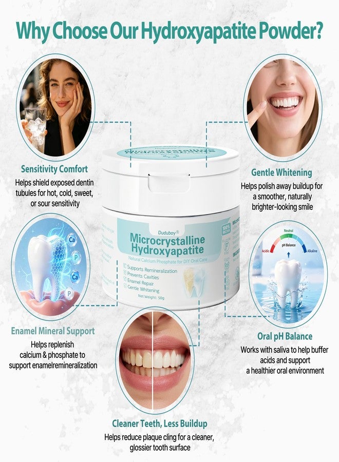 Duduboy 100% Pure Microcrystalline Hydroxyapatite Powder | Non-Nano MCHA for DIY Tooth Care | Remineralization & Whitening | Natural Source from Australian BSE-Free, Pasture-Fed Cattle, Fluoride-Free - Image 4