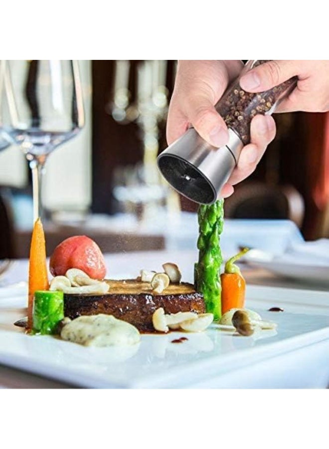 بلومنغ تايم مجموعة من قطعتين من مطاحن الملح والفلفل، شفافة/فضية، سعة 200 مل - Image 2