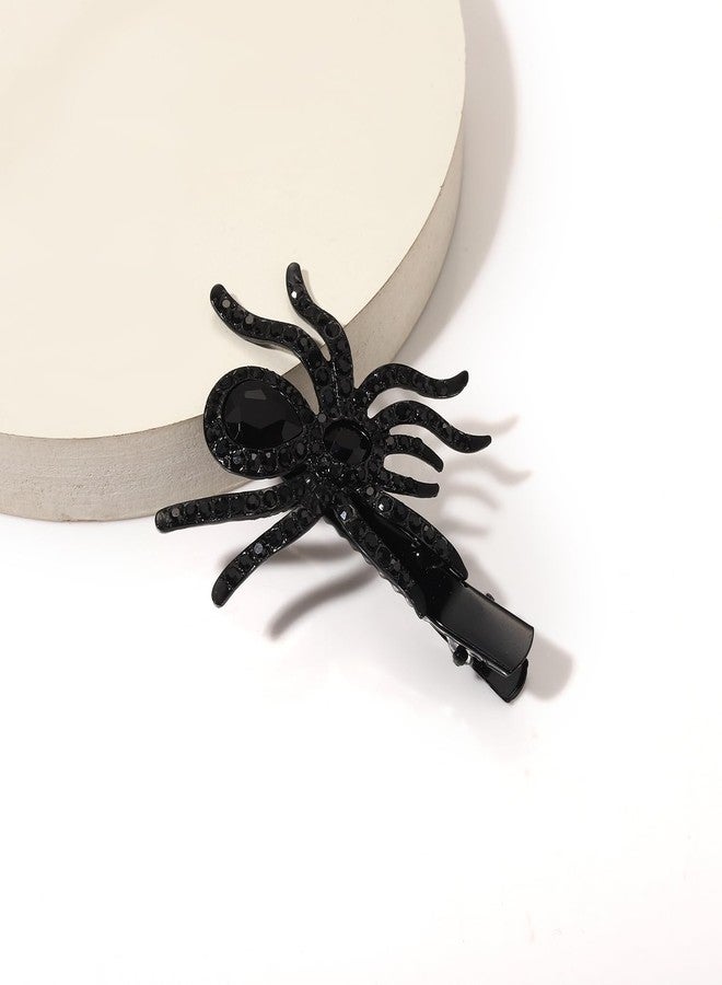 HSWE Halloween Crystal Spider Hair Clips Sparkle Rhinestone Big Spider Hairpins for Women Gothic Insect Spiders Hair Barrettes Halloween Cosplay Holiday Party Hair Accessory - Image 3
