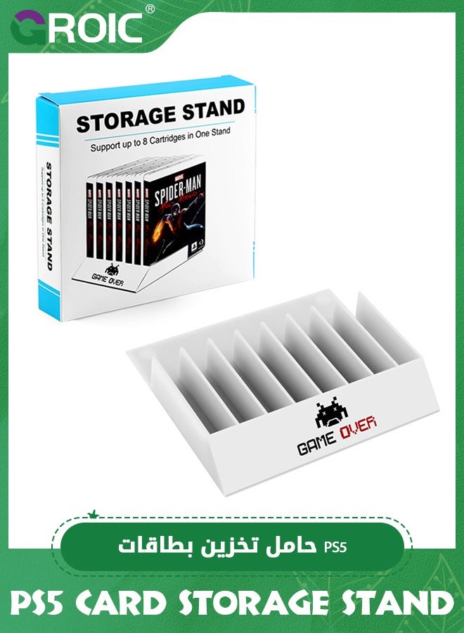 GROIC PS5 Card Storage Stand, Card Case, Game Cassette Storage Rack, Game Card Holder, Game Software Box, Game Disc Storage Rack, Stable, Convenient To Use, Desktop Storage  - Image 1