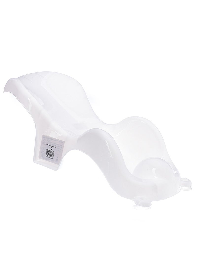 Baby Bath Layback, Ergonomic Baby Bath Support with Head Support, Reclining Bathtub Seat for Newborns and Infants, Safe and Comfortable, White - Image 1