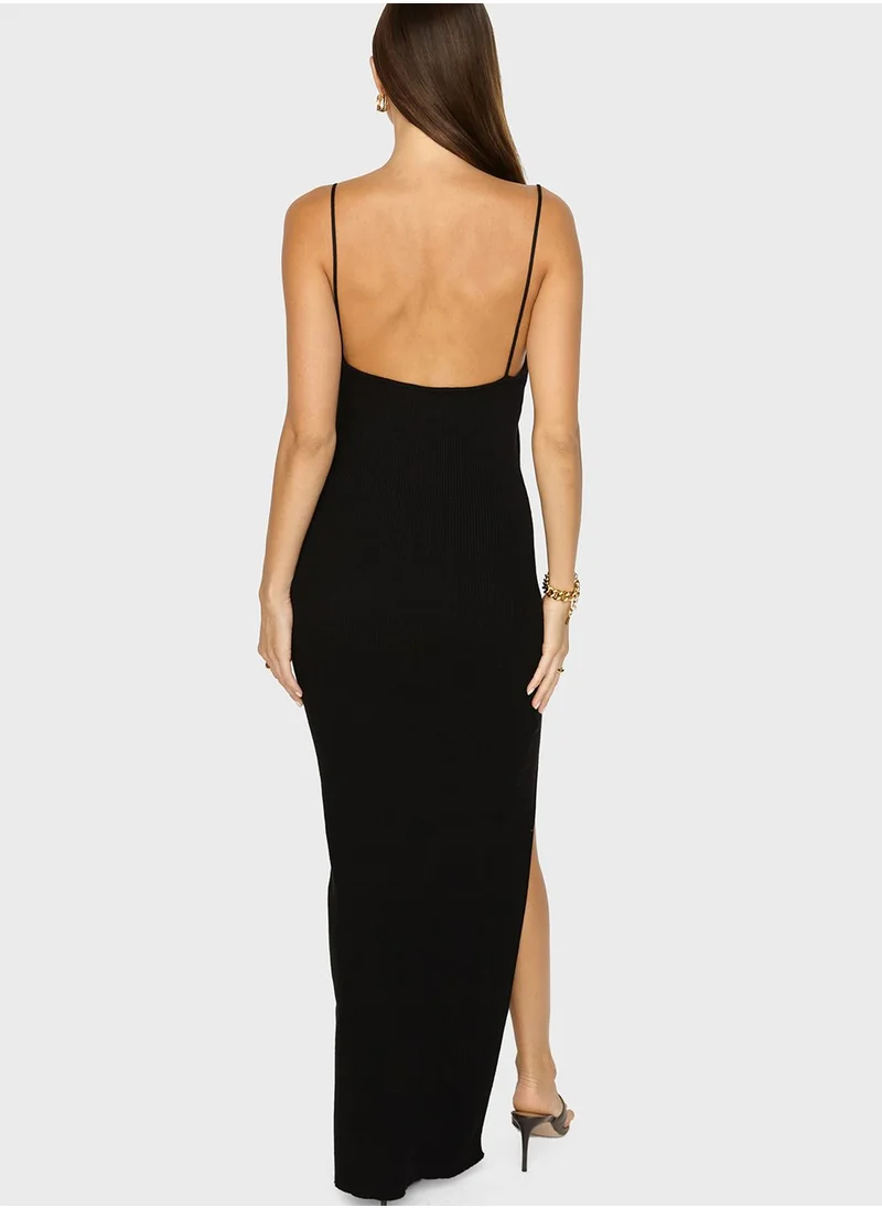 SNDYS Cut Out Side Slit Dress