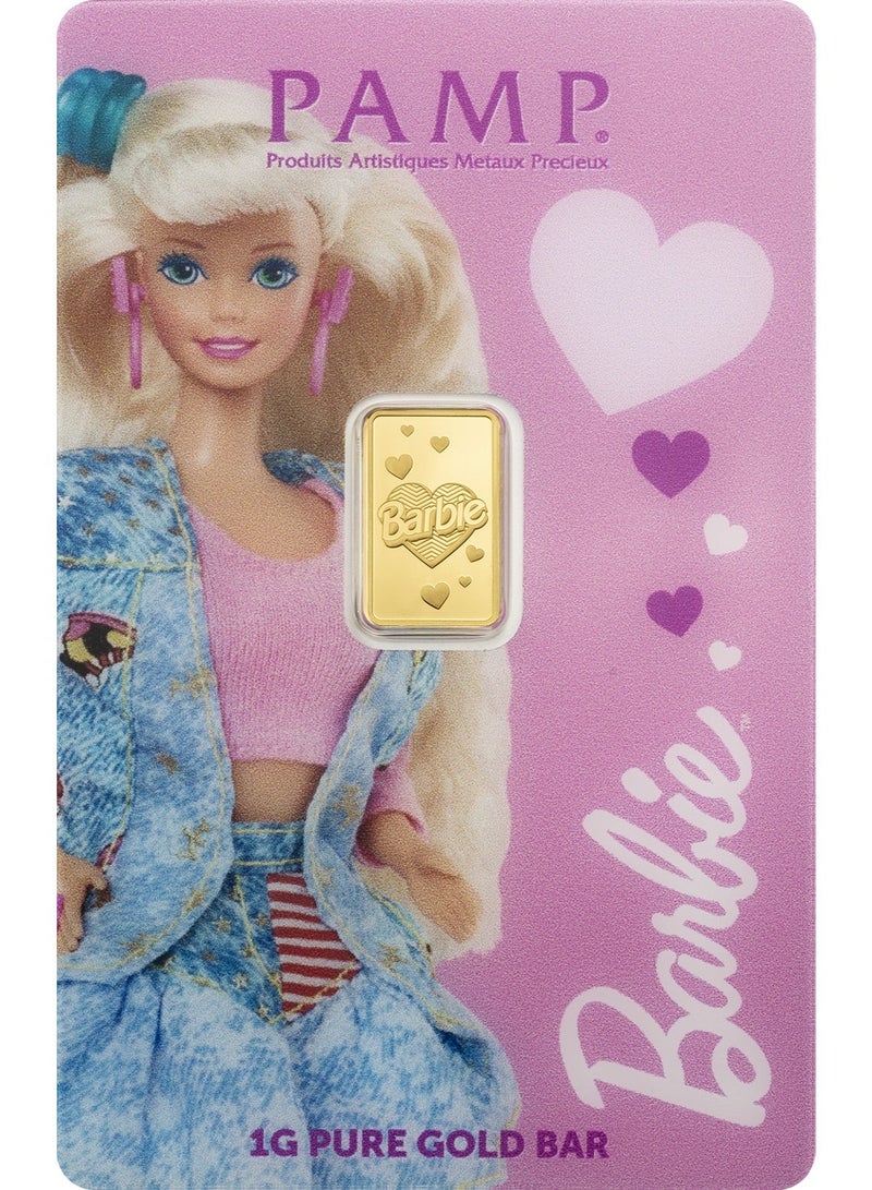 بامب سبيكة ذهبية وزنها 1 غرام، هدية عيد الحب لباربي - Image 1