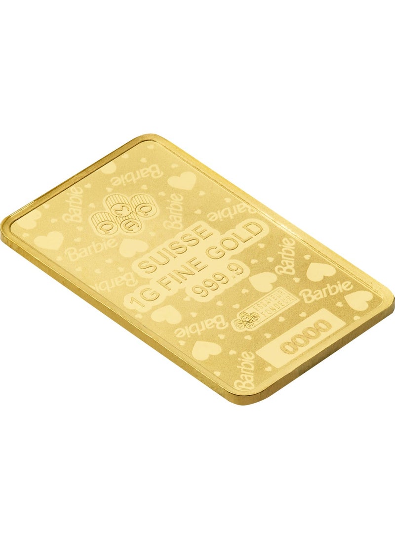 بامب سبيكة ذهبية وزنها 1 غرام، هدية عيد الحب لباربي - Image 2