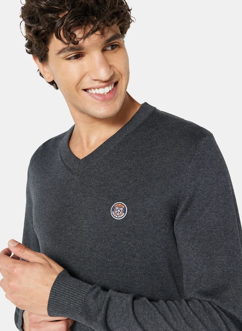 JACK & JONES Premium Logo Regular Fit Sweater