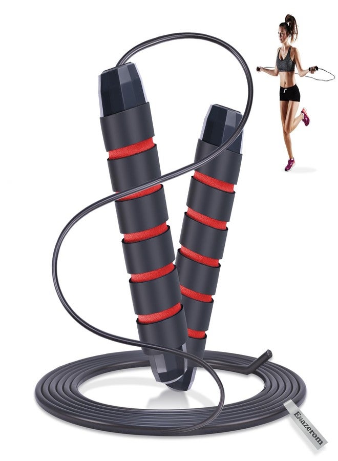 Emazerom Jump Rope for Women Men Kids, Adjustable Skipping Rope with Ball Bearings, Professional Jumping Rope with Foam Handles, Tangle-Free Rapid Speed Jump Ropes for Fitness Workout Boxing Exercise - Image 1