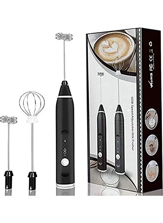 3-Piece Electric Milk Frother and Whisk Set Multicolor - Image 3