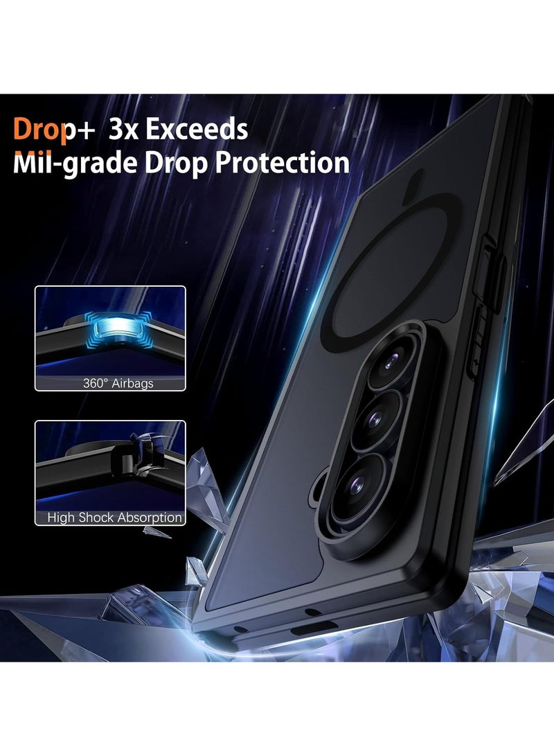 For Samsung Galaxy Z Fold7 Magnetic Case, Compatible with MagSafe, TPU+PC Shockproof Matte Skin Feel Mobile Phone Back Cover, Anti-fingerprint Slim Fit Protective Casing - Image 5