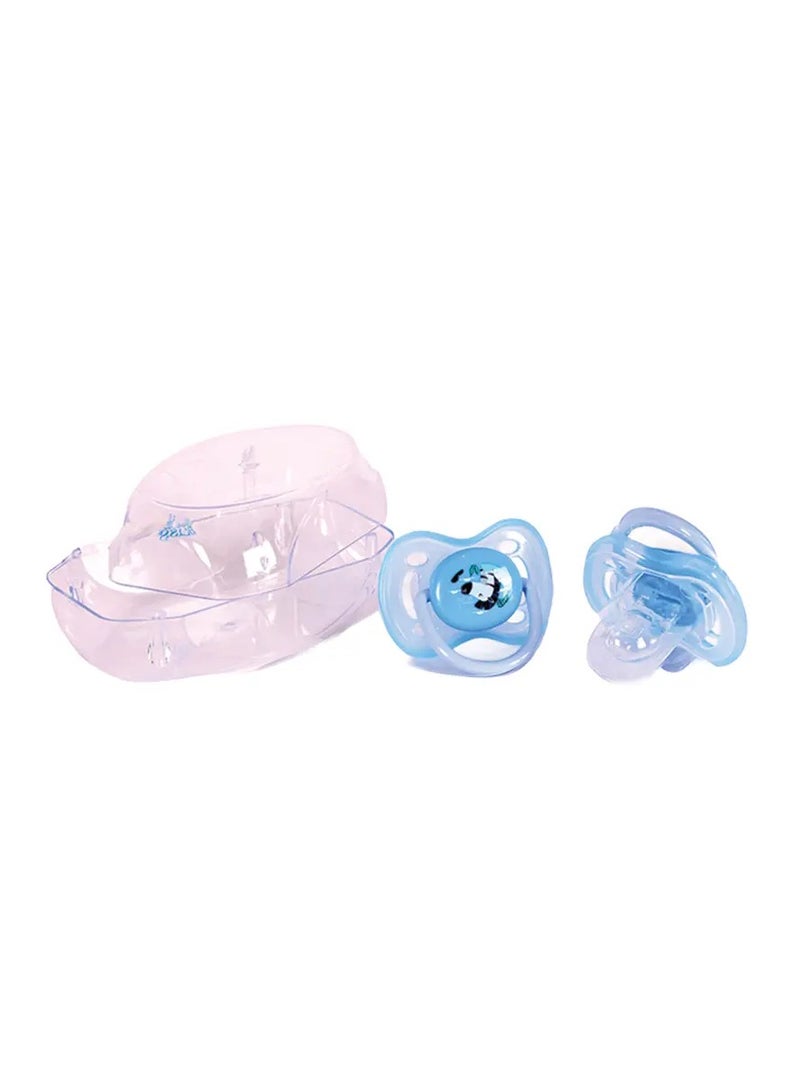 Mommy's Bliss Dual Pacifier Blue – Bpa-Free Silicone Pacifier & Teething Soother For Babies - Image 2