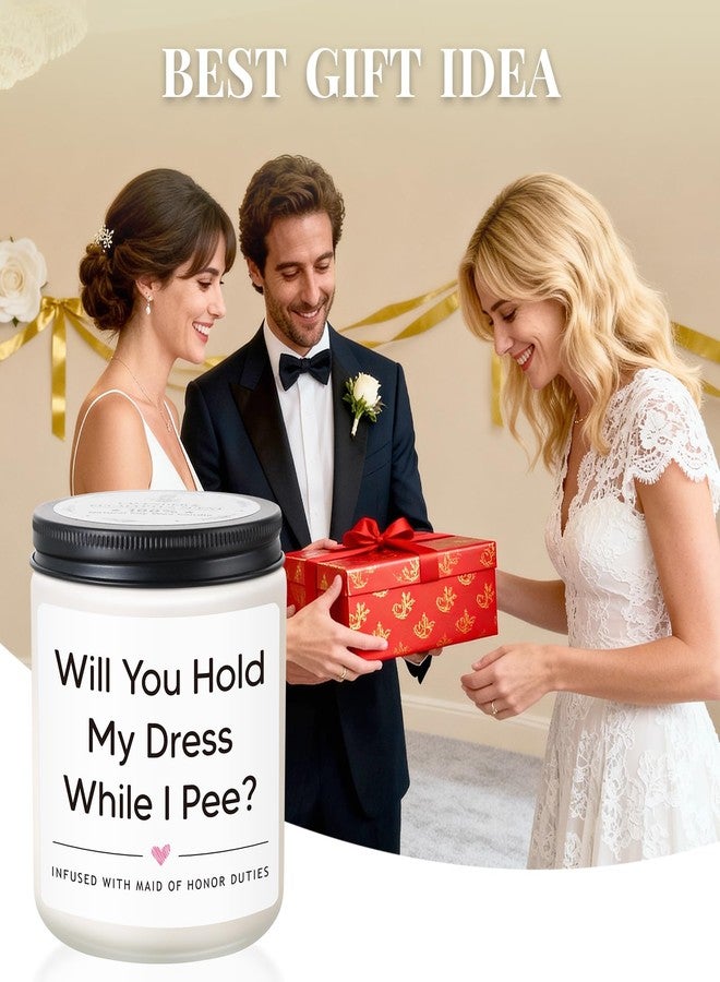 Hakumata Bridesmaid Proposal Gifts, Funny Maid of Honor Gifts from Bride, Bridesmaids Gift for Wedding Day, Bridal Bachelorette Party Gift, Funny Matron of Honor Wedding Candle for Bestie Friend Sister - Image 2