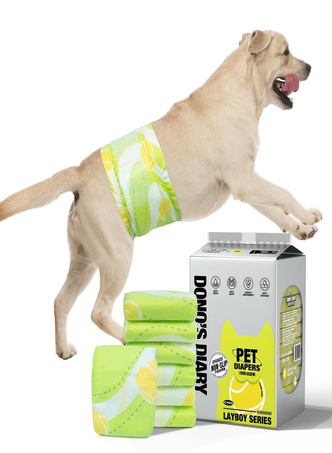 Dono Dog Diapers Male 60ct, Disposable Non-Slip Male Dog Wraps, Super Absorbent Puppy Diapers with Rapid-Dry Technology, Wetness Indicator, Leak-Proof Doggie Pampers, Large - Image 1
