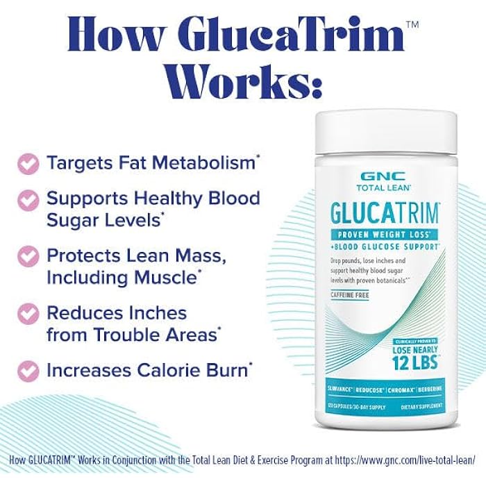 GNC Total Lean GlucaTrim - 120 Capsules - Image 5