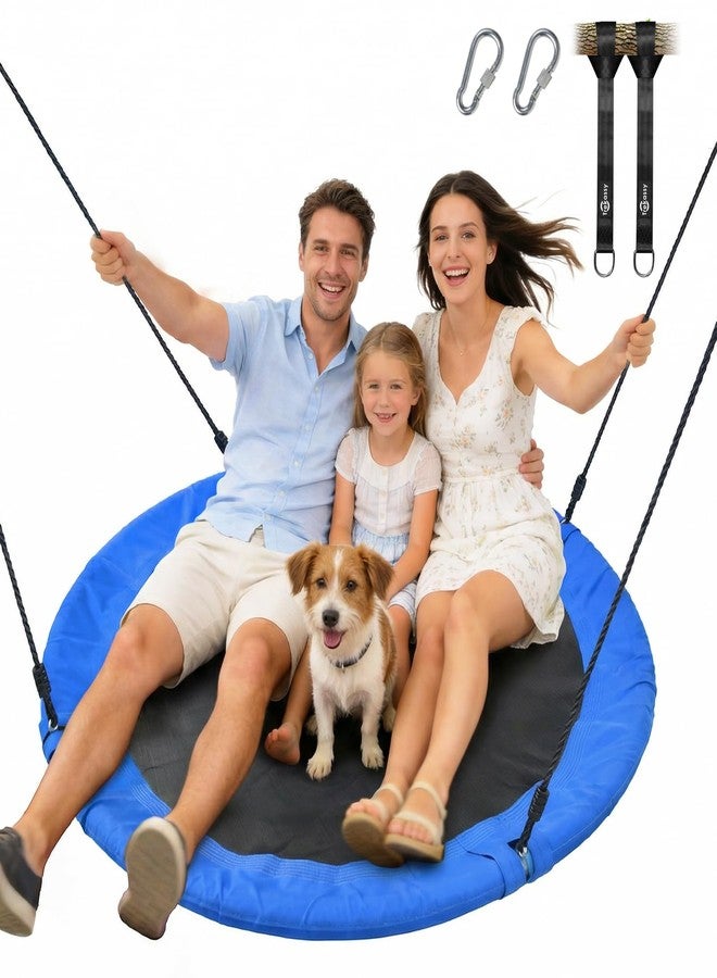 Trekassy 48 Inch Saucer Tree Swing, 700lbs Capacity Round Swing for Kids Adults Outdoor Backyard, 900D Oxford Waterproof with Adjustable Ropes - Image 1
