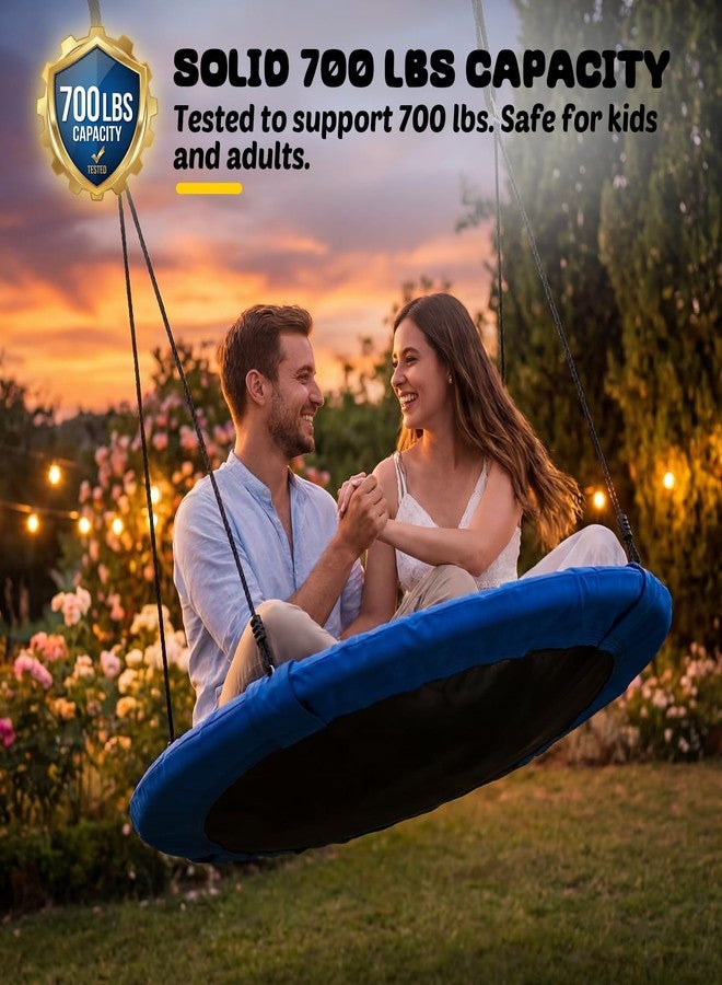 Trekassy 48 Inch Saucer Tree Swing, 700lbs Capacity Round Swing for Kids Adults Outdoor Backyard, 900D Oxford Waterproof with Adjustable Ropes - Image 3