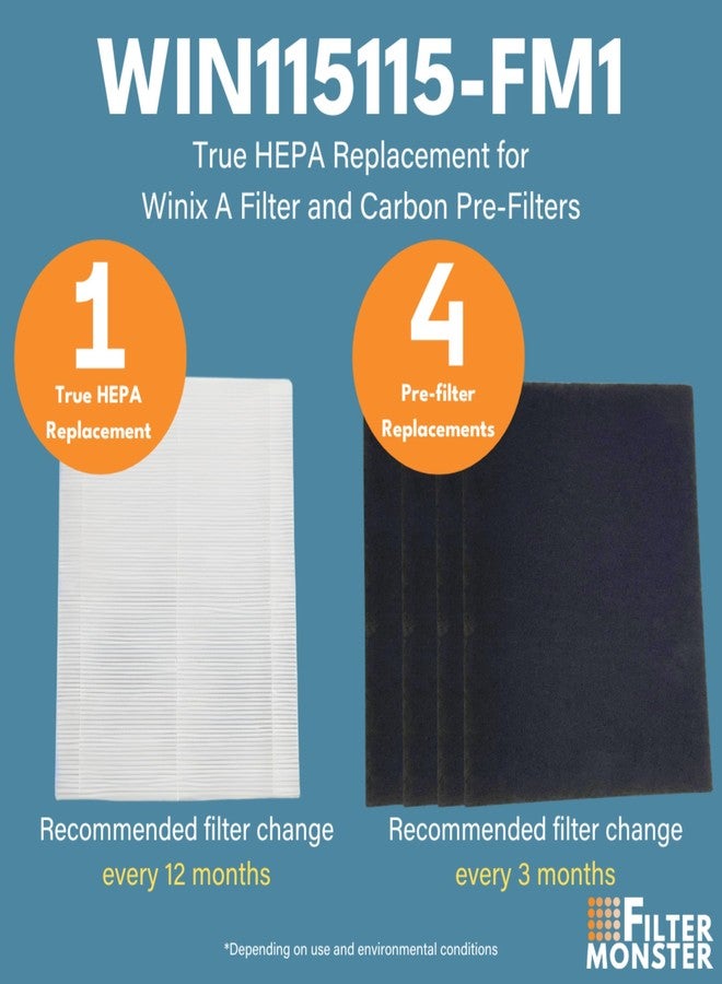 Filter-Monster.com Filter-Monster 115115 Replacement Filter A Combo Compatible with Winix Plasmawave Series Air Purifier Models 6300, P300, 5300, 5500, 5300-2, 6300-2, C535 - Image 3