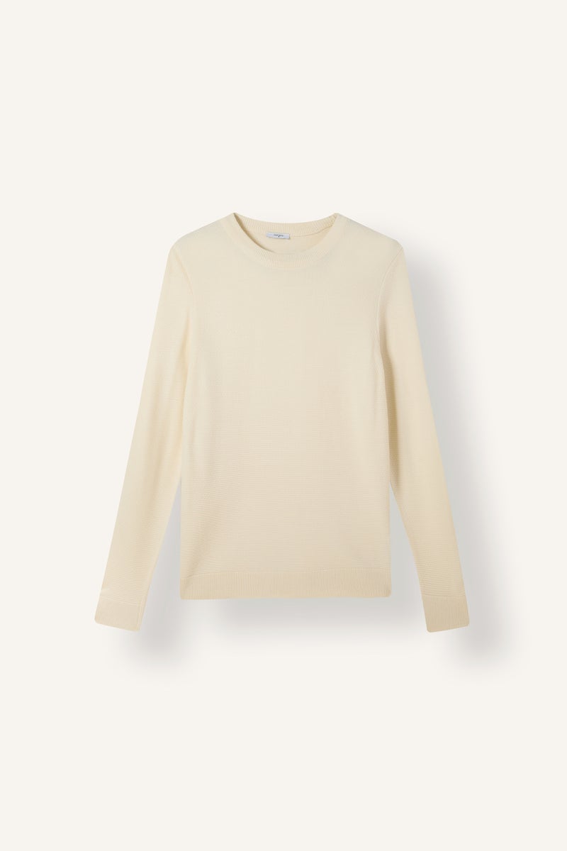 DeFacto Beige Man Standard Fit Crew Neck Knitwear Pullover Casual - Image 1