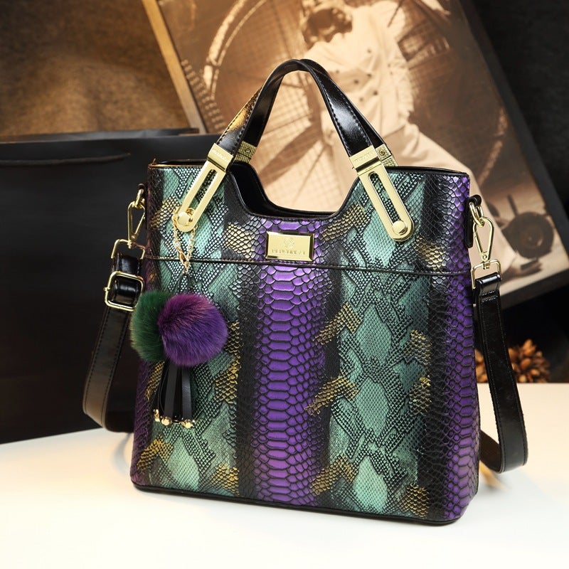 Large-Capacity Commuter Women'S Bag Trendy Versatile Texture Middle-Aged Ladies Mother Bag Single Shoulder Crossbody Large Bag - Image 5