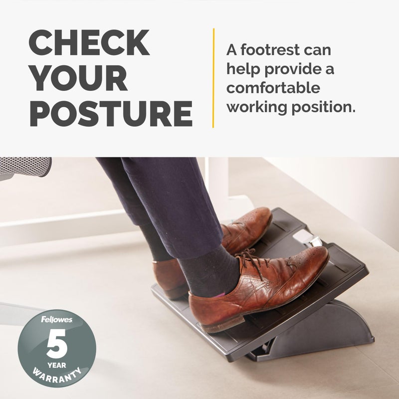 Fellowes Office Suites Adjustable Foot Rest (8032201) , Black - Image 3