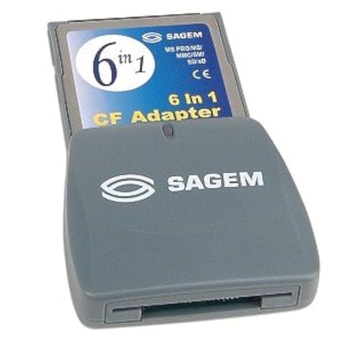 Sagem CompactFlash to MS Pro/MS/MMC/SM/SD/xD Card Adapter - Turn your CF Type I Card Slot into a 6-in-1 Card Reader! - Image 1