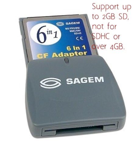 Sagem CompactFlash to MS Pro/MS/MMC/SM/SD/xD Card Adapter - Turn your CF Type I Card Slot into a 6-in-1 Card Reader! - Image 3
