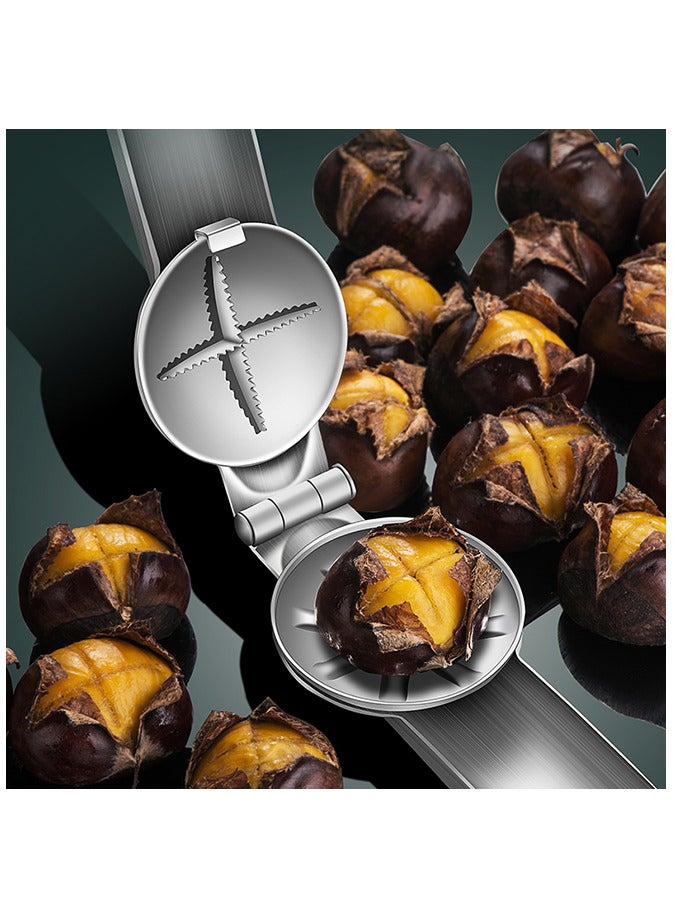 Stainless Steel Chestnut Opener Walnut Opener Dried Fruit Opener Silver - Image 3