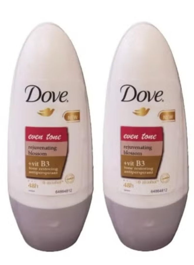 دوف عبوتين من مزيل عرق ببلية دوارة لتوحيد لون البشرة للنساء 50مل - Image 1