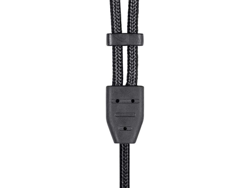 Monoprice Monolith Dual 2.5mm to 3.5mm Headphone Cable - 6 Feet - Black With Braided Auxiliary Audio Cord Works With M1060, M1060C, M565, M565C Black/Silver - Image 4