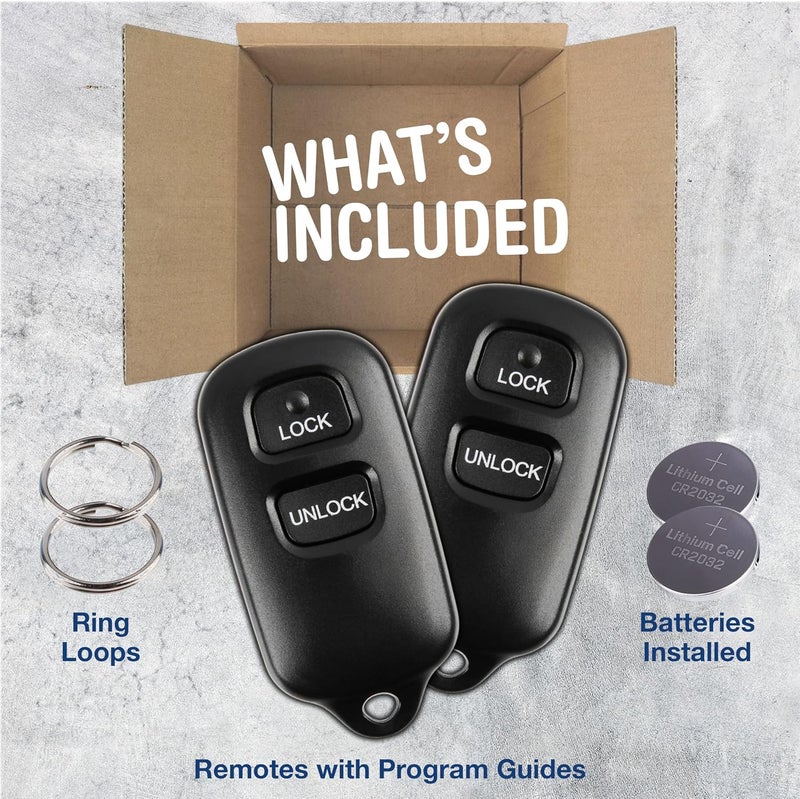 KeylessOption 4 Item Bundle 2 Key Fobs Keyless Entry Remotes for HYQ12BBX Plus 2 Uncut Ignition Keys - Image 2