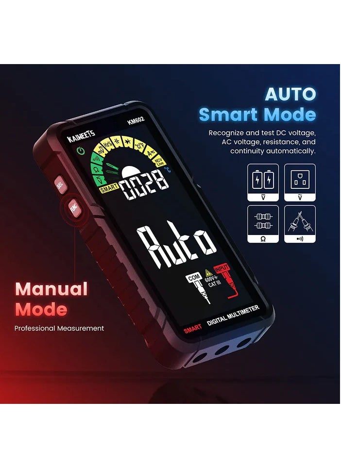 KAIWEETS - KAIWEETS KM602 Smart Digital Multimeter - 6000 Counts True-RMS - Image 1