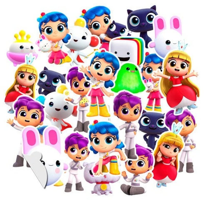 PC 25 Pcs Vinyl Stickers True Rainbow Party Decorations for Kids Birthday Laptop Water Bottle or Favor Bags - Image 2