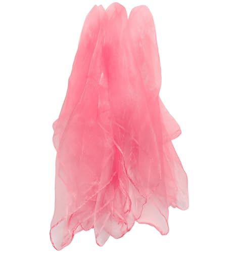 Lolakee Dance Scarves 12 Pcs Juggling Scarves for Kids Play Silk Scarve for Babies Toddlers Children Movement Learning Education Musical Accessories Colorful Scarfs Magic Tricks Performance Pink - Image 5