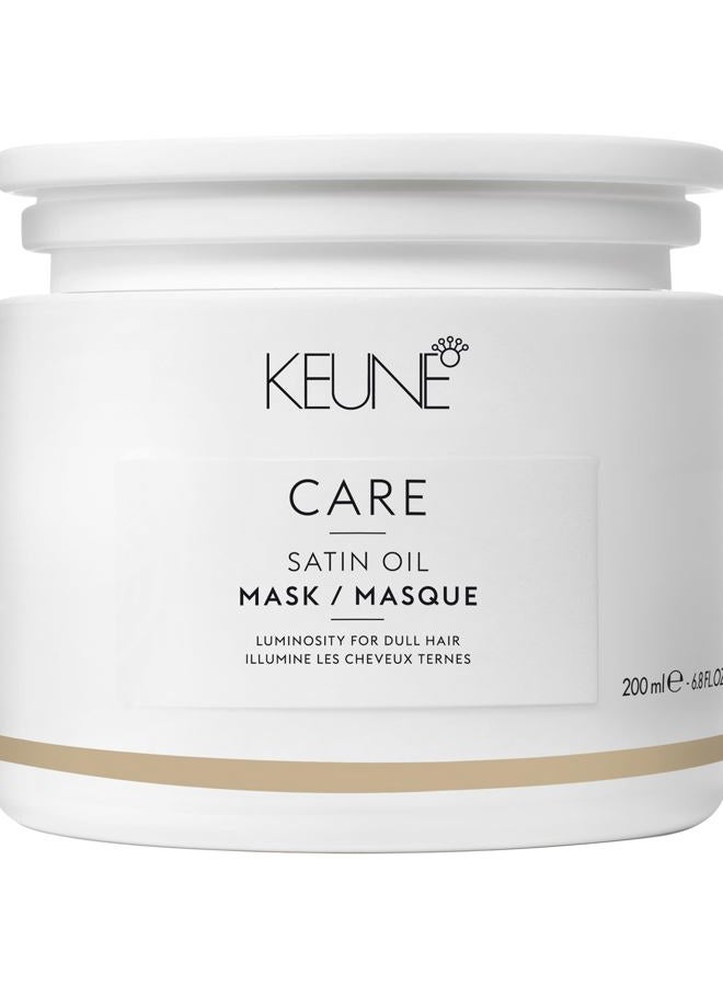 Keune قناع زيت ساتين من كيون للعناية، علاج مرطب ومغذي عميق لجميع أنواع الشعر، 6.8 أونصة سائلة - Image 1