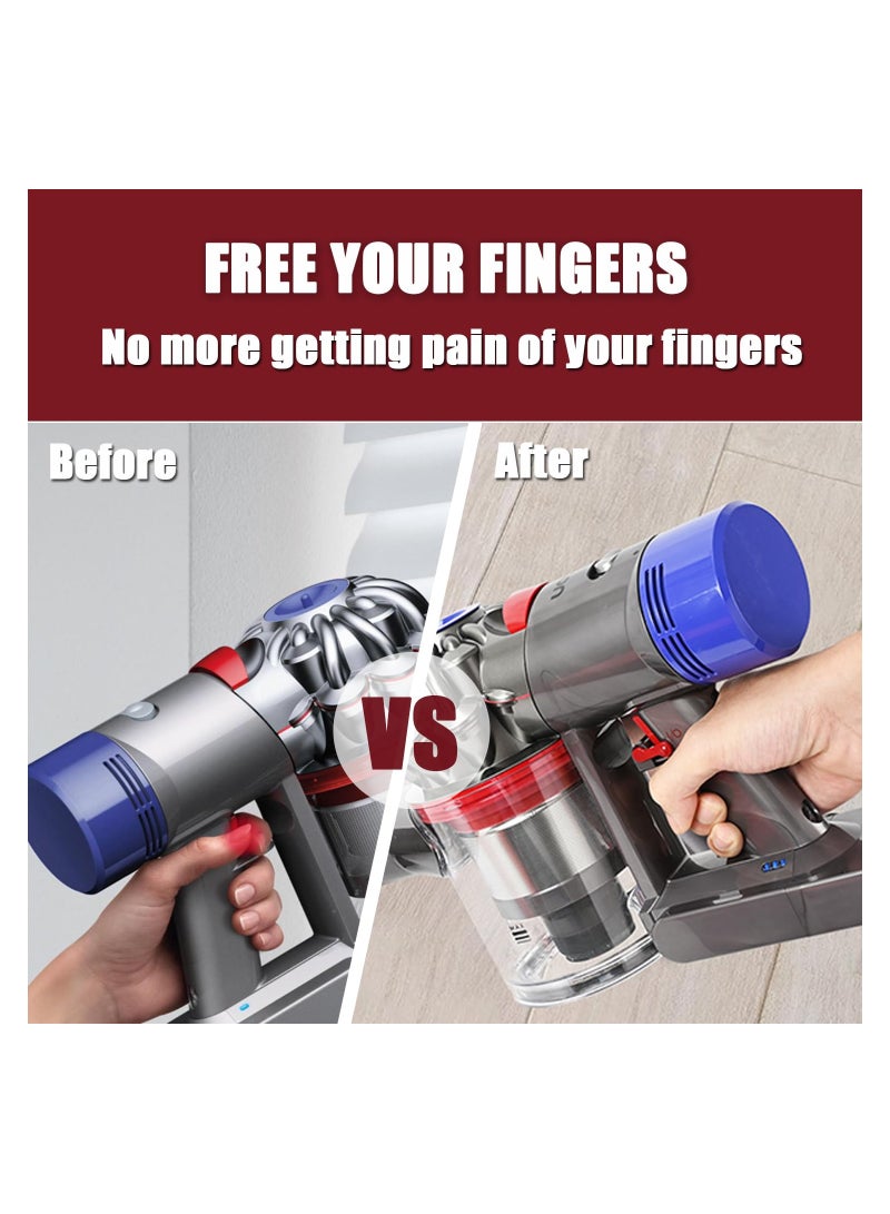 Trigger Lock for Dyson V6, V7, V8, V10, V11, V15 Vacuum Cleaners - Power Button Control Clamp, Power Switch Attachments (2 Pack) - Compatible with Absolute, Animal, and Motorhead Models.