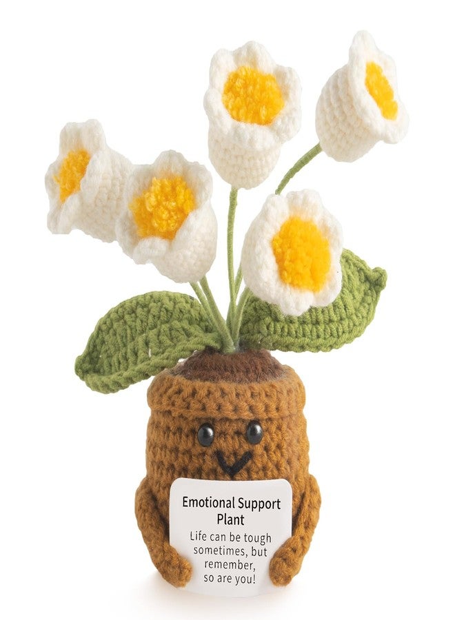 MS ZHENQIAO Positive Flower Crochet Lily of The Valley - Life is Tough But So are You - Inspirational Gift for Women - Thank You, Appreciation, Birthday Gift for Teacher, Mom, Nurse, Friend, Coworker - Image 1