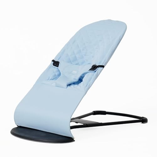 belltop Fabric seat for Bouncer Belltop Compatible with BabyBjrn Bouncer Soft Bliss Cover for Baby Bouncer seat Hypoallergenic Breathable Seat for Baby Swing Ergonomic Soft Blue - Image 3