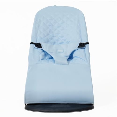 belltop Fabric seat for Bouncer Belltop Compatible with BabyBjrn Bouncer Soft Bliss Cover for Baby Bouncer seat Hypoallergenic Breathable Seat for Baby Swing Ergonomic Soft Blue - Image 1