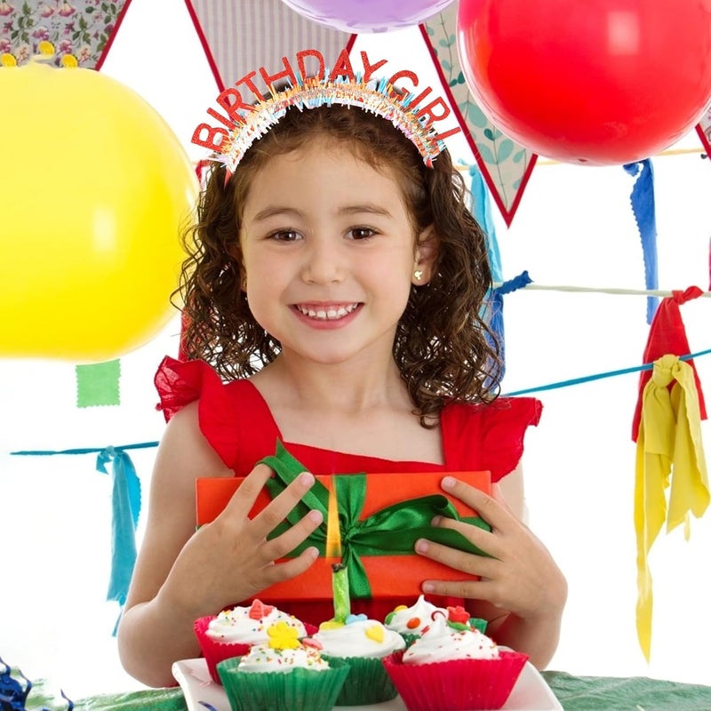 CIEHER Birthday Girl Headband Birthday Crown for Women Girls - Image 3