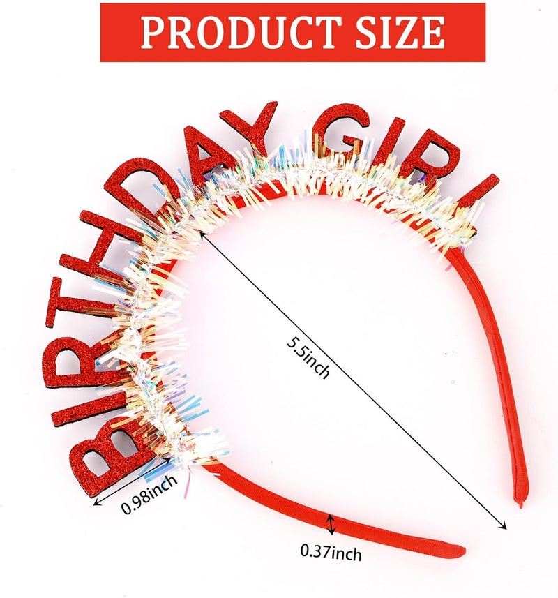 CIEHER Birthday Girl Headband Birthday Crown for Women Girls - Image 4