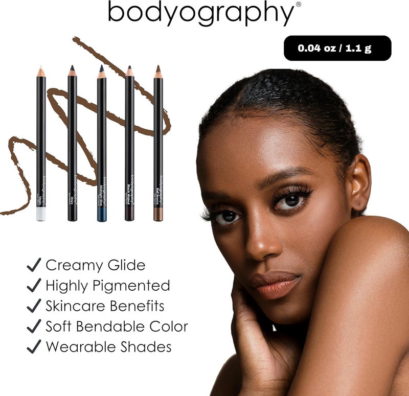 Bodyography Cream Eye Pencil in Black Walnut - Dark Brown Waterproof Makeup Pencil with Coconut Oil - Image 4