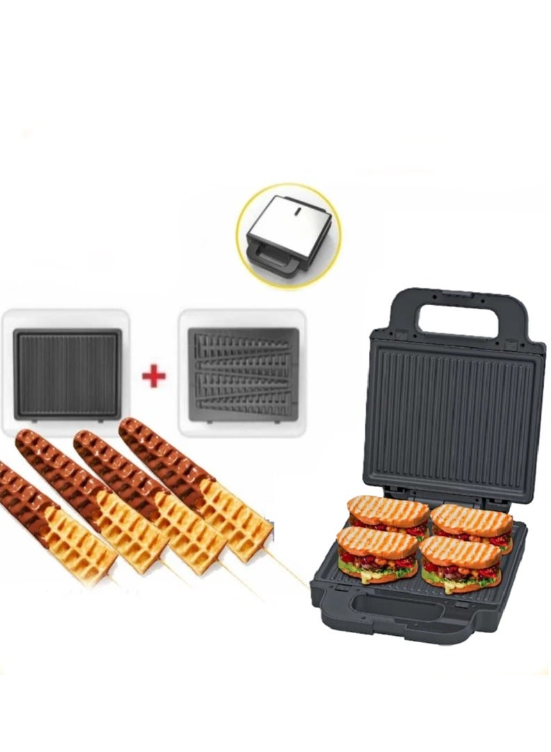 LC Steak waffle maker and sandwich maker  2 in 1 1400 watts  - Image 2
