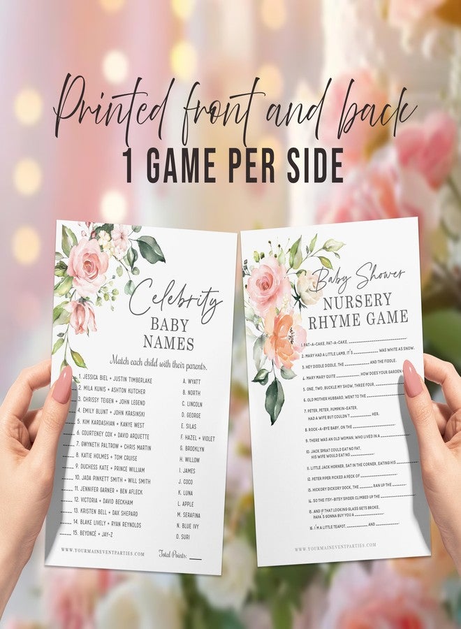 Your Main Event Prints Floral Baby in Bloom Baby Shower Games, Fun Activities for 25 Guests(Nursery Rhyme, Celebrity Parents, Emoticon Baby Shower and Children's Book Emoticon Game) - Image 3