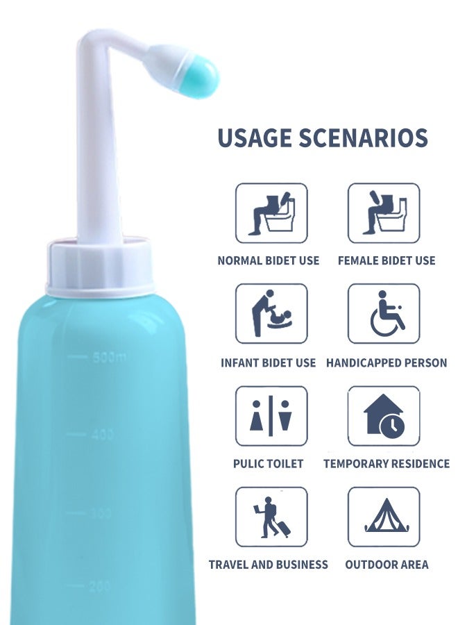 Portable Bidet for Personal Hygiene with 60° Angled Nozzle & Dust Cover | TPE Bottle, PP Cap, for Women, Baby, Travel, Postpartum Cleansing, Easy to Use - Image 3