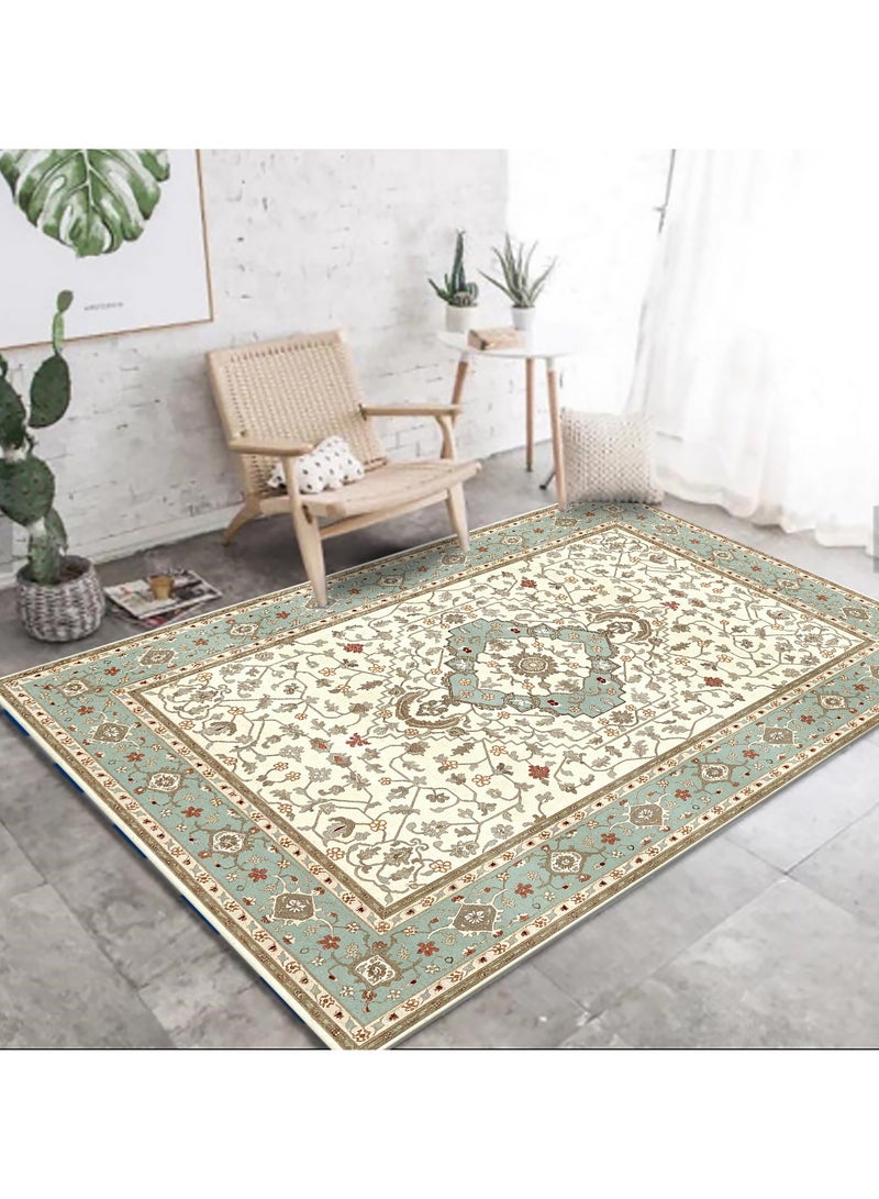 OLUDENIZ Classic Persian-Style Carpet – Elegant Floral Design, Soft Fabric, Non-Slip, Size 200×230 cm