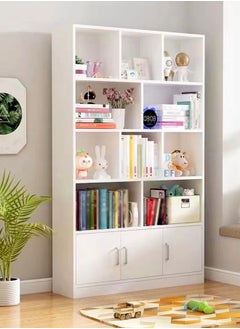 fashionhome Multipurpose Modern Multi-Tiers Bookshelf Large Storage Display Rack Vertical Freestanding Floor Bookcase for Living Room Home Office 100x24x178 cm  - Image 1